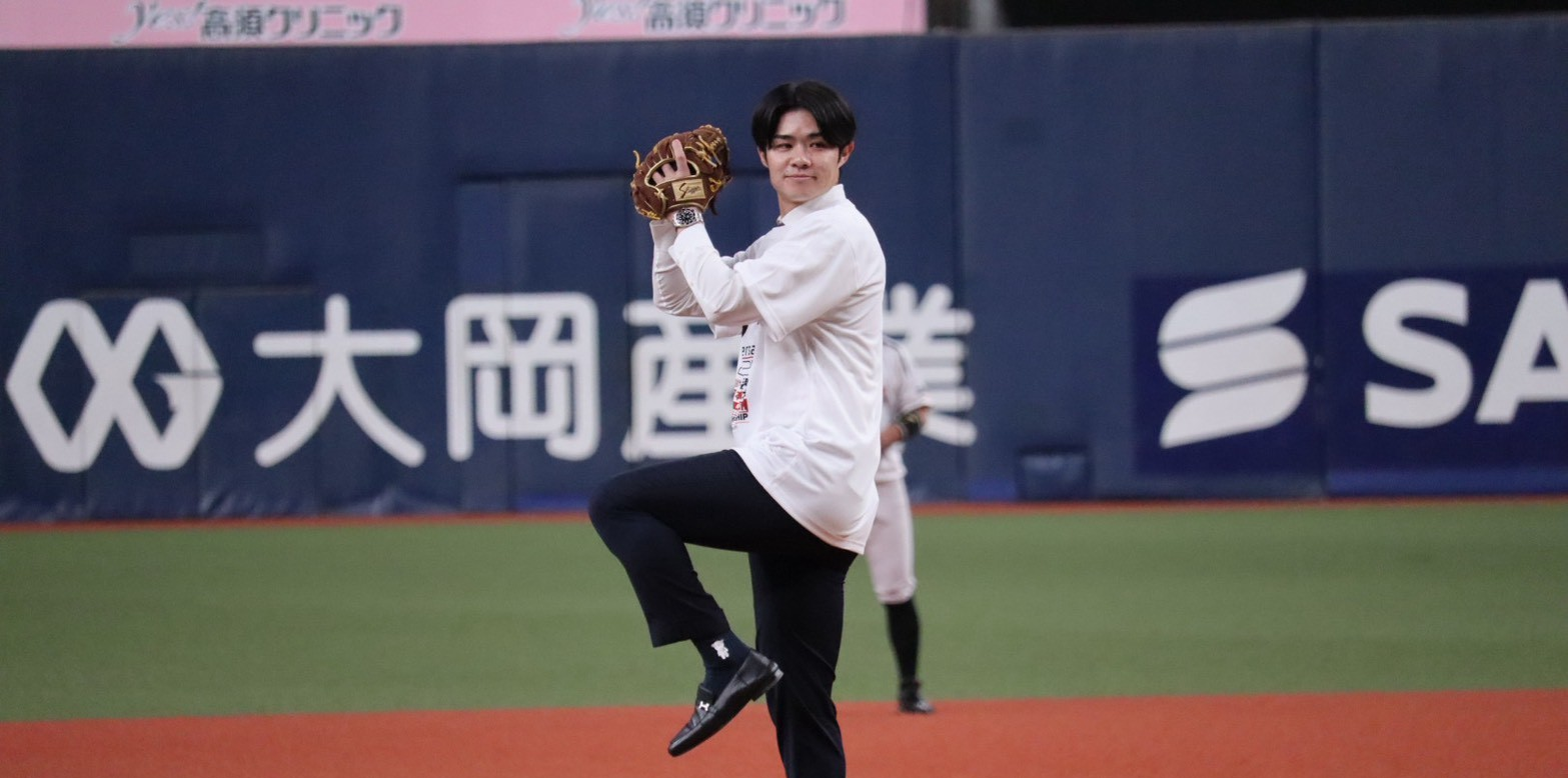 50日本選手権　始球式